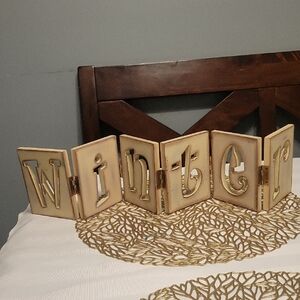 Cream Folding Rustic Winter Sign